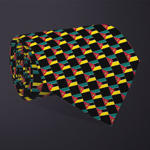 Chequered Mozambique Flag Pattern Tie