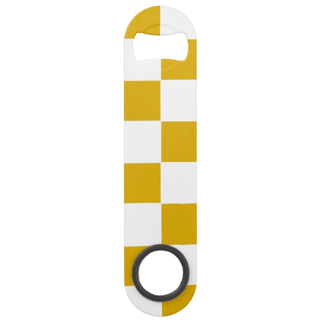 Chequered mustard yellow and White (Front)