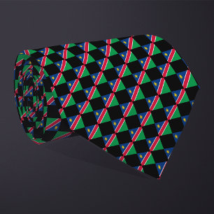 Chequered Namibia Flag Pattern Tie