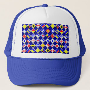 Chequered Nautical Flags Trucker Hat