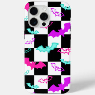 Chequered Neon Bats  iPhone 15 Pro Max Case