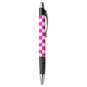 Chequered Neon Pink and White