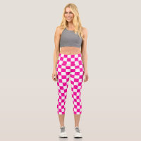 Chequered Neon Pink and White 