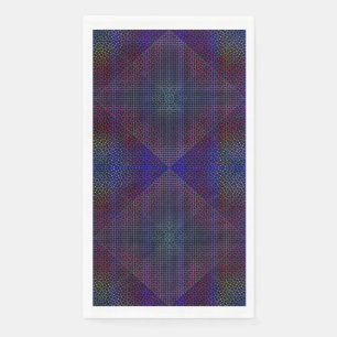 Chequered Net pattern 01 Black BG Napkin