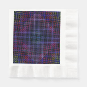 Chequered Net pattern 01 Black BG Napkin