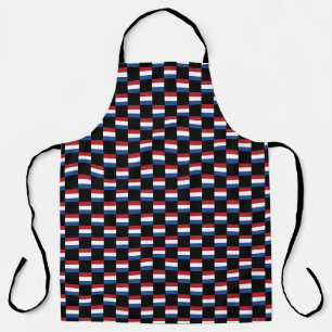 Chequered Netherlands Flag Pattern  Apron