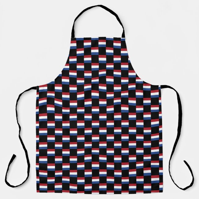 Chequered Netherlands Flag Pattern  Apron (Front)