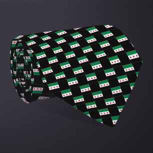 Chequered New Syria Flag Pattern Tie