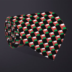 Chequered Oman Flag Pattern Tie