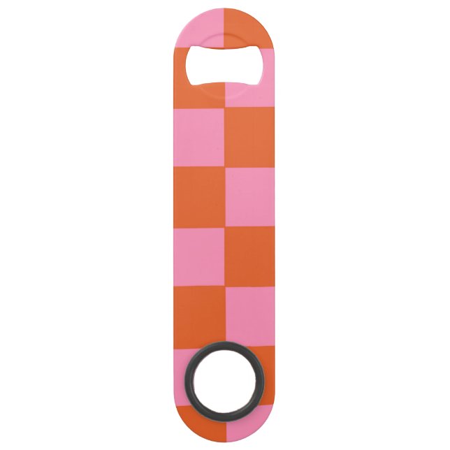 Chequered Orange and Pink  (Front)