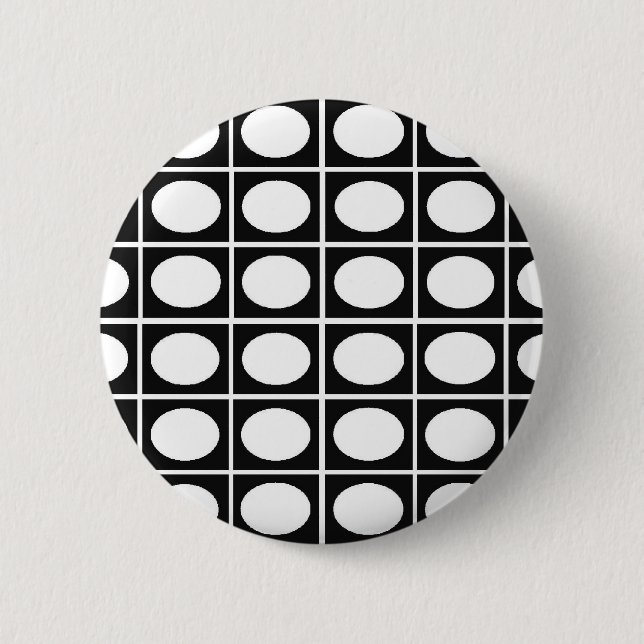 Chequered Ovals 6 Cm Round Badge (Front)