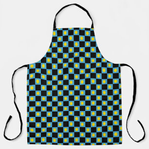 Chequered Palau Flag Pattern Apron