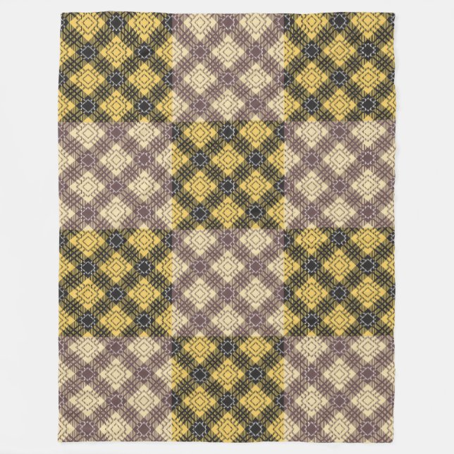 Chequered Pattern.02 Fleece Blanket (Front)