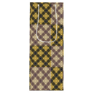 Chequered Pattern.02 Wine Gift Bag