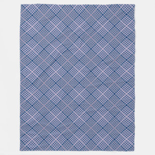 Chequered Pattern.08 Dblue BG Fleece Blanket