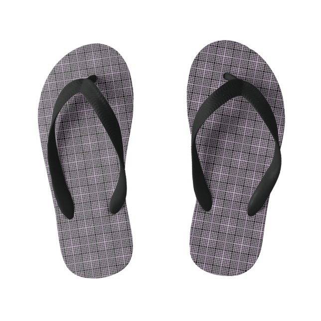 Chequered Pattern.08 Kid's Flip Flops (Footbed)