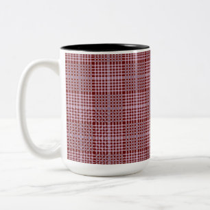 Chequered Pattern.08DR Two-Tone Coffee Mug