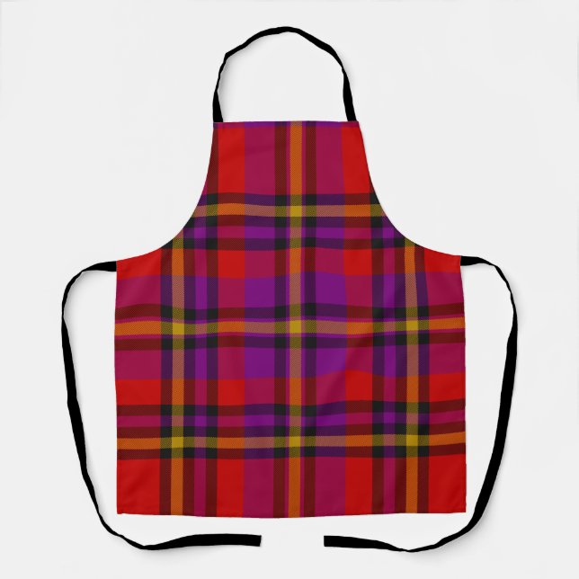chequered pattern All-Over Print Apron (Front)