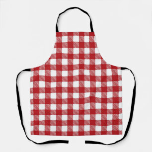 Chequered pattern apron