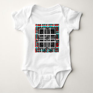 Chequered Pattern Art Print Baby Bodysuit