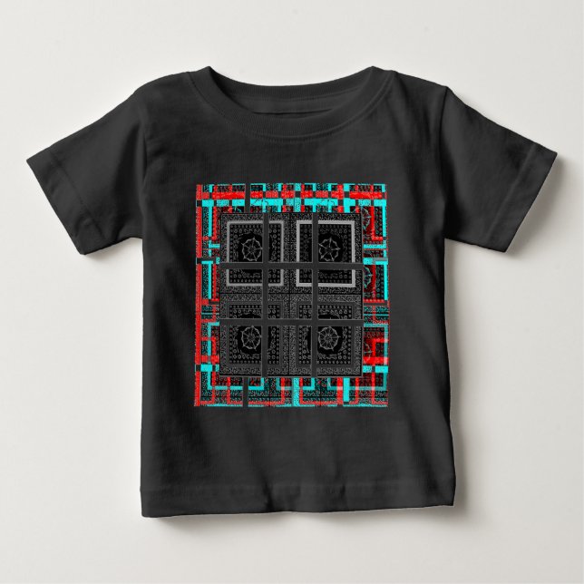 Chequered Pattern Art Print Baby T-Shirt (Front)