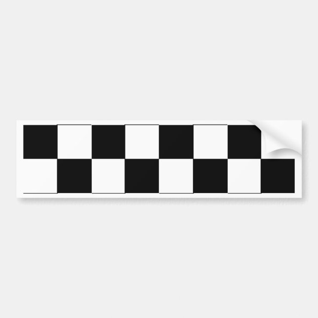 Chequered Pattern Bumper Sticker (Front)