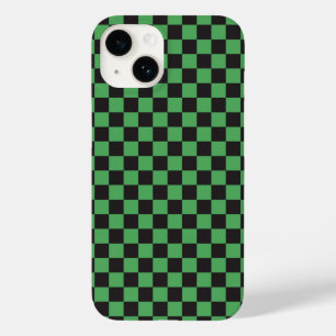 chequered pattern chequered squares chess green bl Case-Mate iPhone 14 case