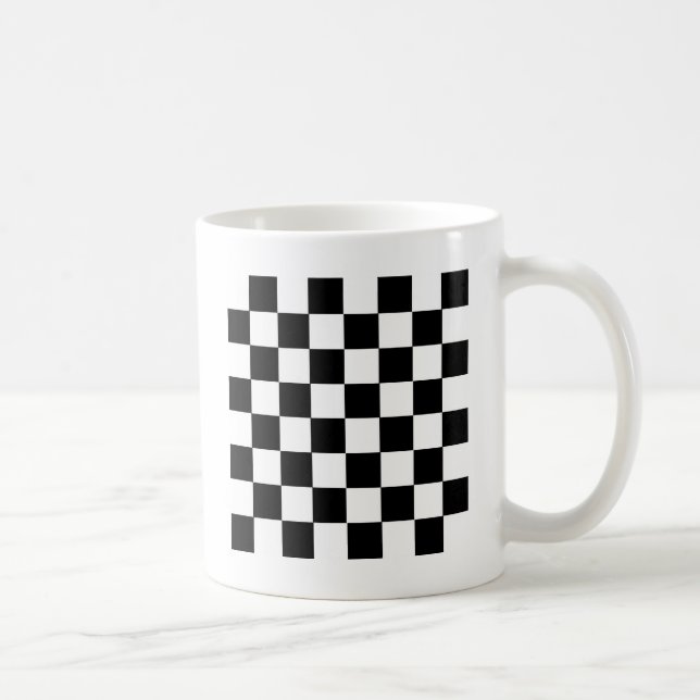 Chequered Pattern Coffee Mug (Right)