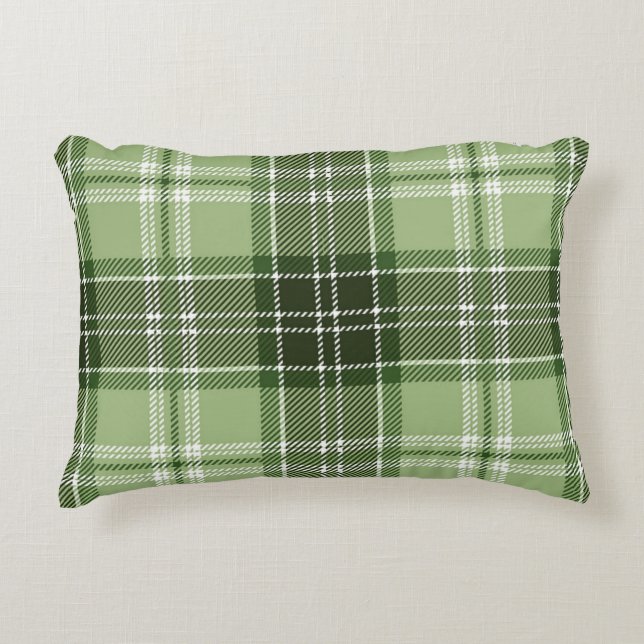 Chequered pattern decorative cushion (Front)
