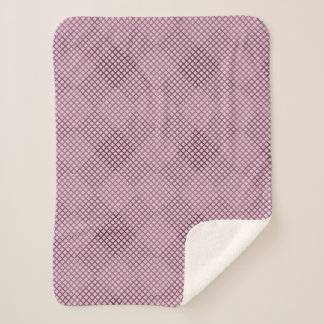 Chequered pattern Diagonal 2tn.w LPink BG Sherpa Blanket