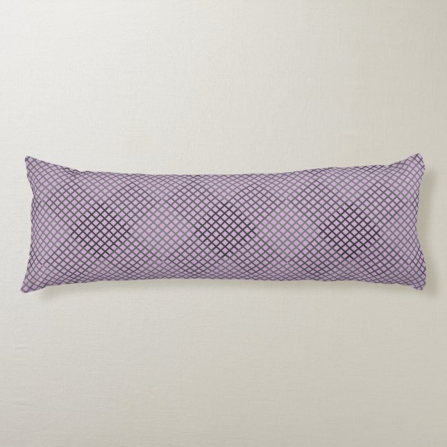 Chequered pattern Diagonal 2tn.w Lpurple BG Body Cushion (Front)