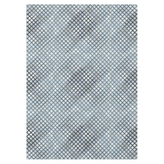 Chequered pattern diagonal grey 02.w Lblue BG Tablecloth