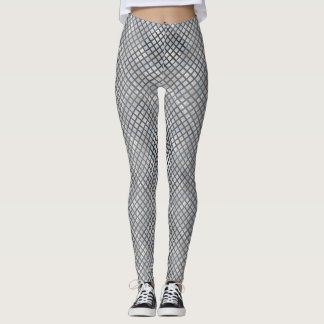 Chequered pattern diagonal grey 02.w Lgrey BG Leggings