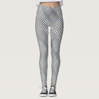 Chequered pattern diagonal grey 02.w Offwhite BG Leggings