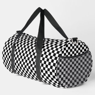 Chequered Pattern Duffle Bag