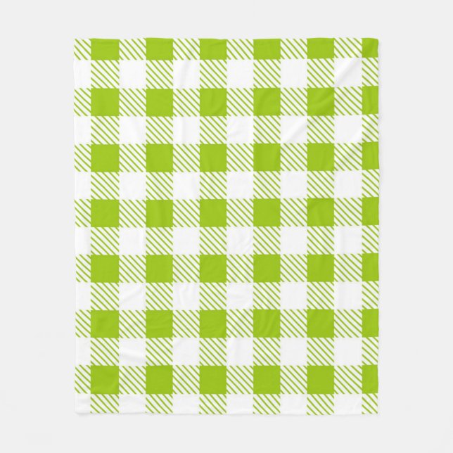 Chequered pattern fleece blanket (Front)