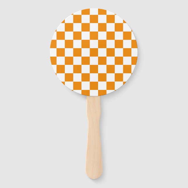 Chequered Pattern Hand Fan (Front)
