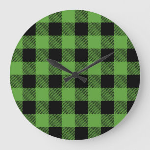 Chequered pattern large clock