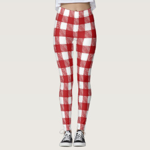 Chequered pattern leggings