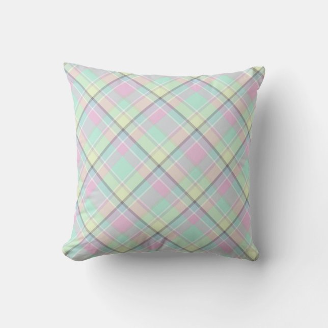 Chequered pattern of caramel colours. cushion (Front)