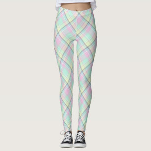 Chequered pattern of caramel colours. leggings