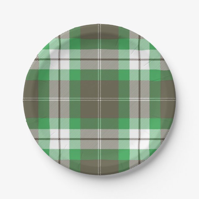Chequered pattern paper plate (Front)