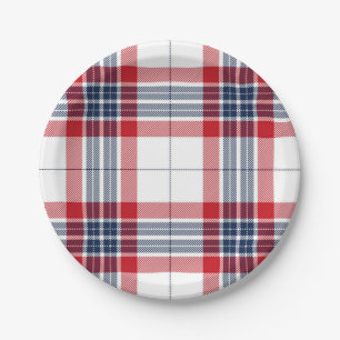 Chequered pattern paper plate