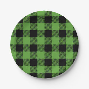 Chequered pattern paper plate