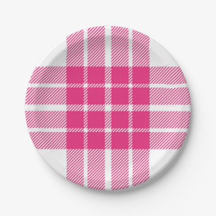 Chequered pattern paper plate