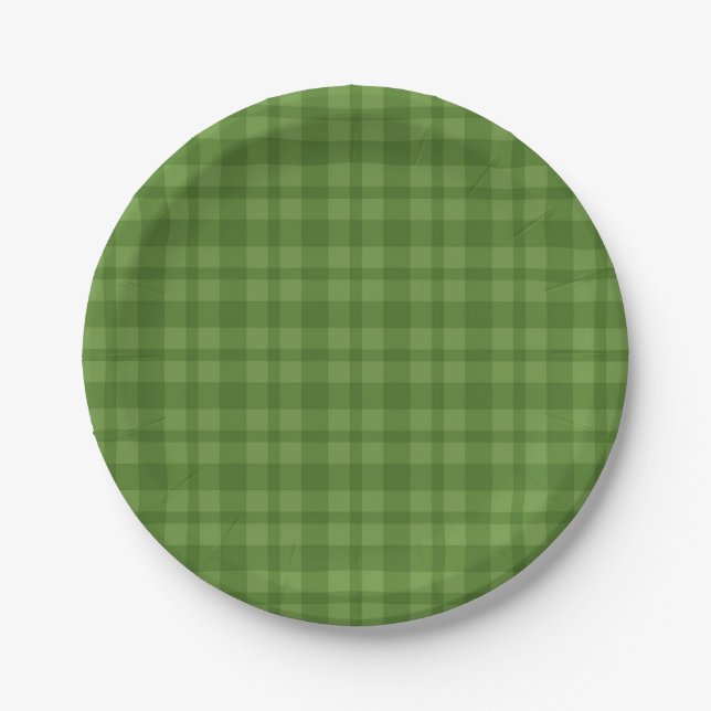 Chequered pattern paper plate (Front)