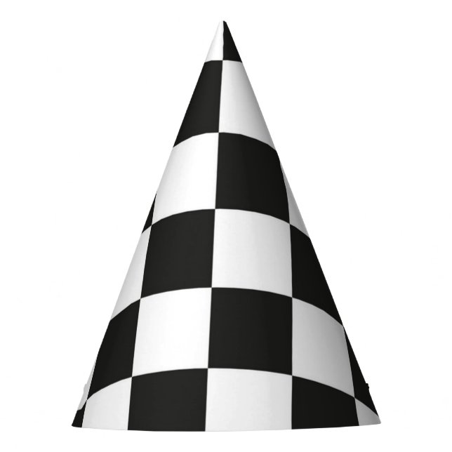 Chequered pattern party hat (Front)