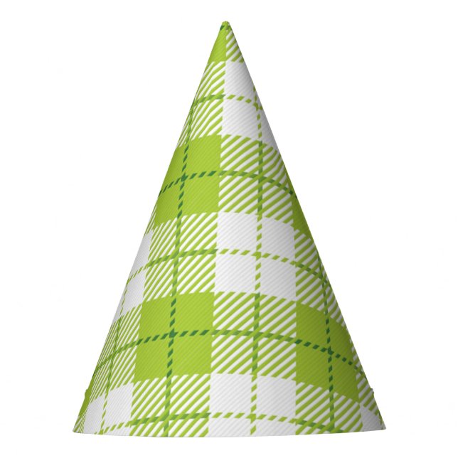Chequered pattern party hat (Front)