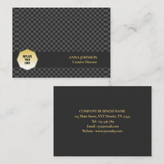 Chequered Pattern Personalised Name Business Card