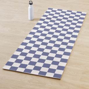 Chequered Pattern Purple Yoga Mat